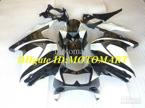 Fairing set for KAWASAKI Ninja ZX250R 08-12 ZX 250R 2008 2012 EX250 ZX250 08 09 10 12 white gloss black Fairings kit KM44