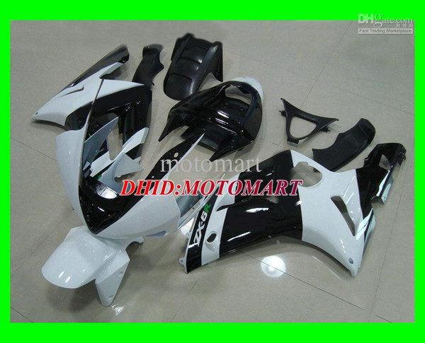 Injection mold white black Fairing kit for KAWASAKI 2003 ZX6R 03 04 ZX-6R 636 ZX 6R 2003 2004 Fairings set