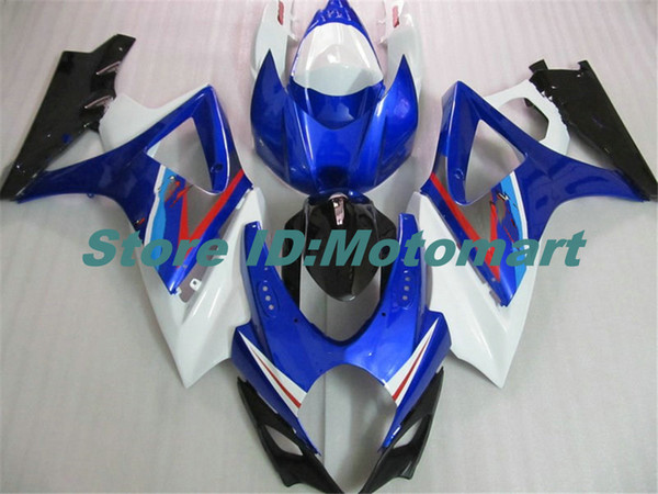 Motorcycle Fairing kit for SUZUKI GSXR1000 K7 07 08 GSXR 1000 2007 2008 ABS blue white black Fairings set+gifts SBC44