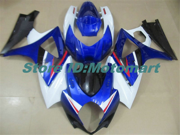 Motorcycle Fairing kit for SUZUKI GSXR1000 K7 07 08 GSXR 1000 2007 2008 ABS blue white black Fairings set+gifts SBC42