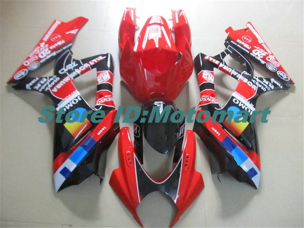 Motorcycle Fairing kit for SUZUKI GSXR1000 K7 07 08 GSXR 1000 2007 2008 ABS red black Fairings set+gifts SBC64