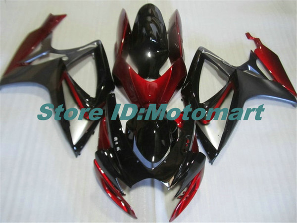 ABS Fairing set for SUZUKI GSXR600 750 2006 2007 GSXR 600 GSXR 750 K6 06 07 red black Fariring gs kit+7 gifts Sp172