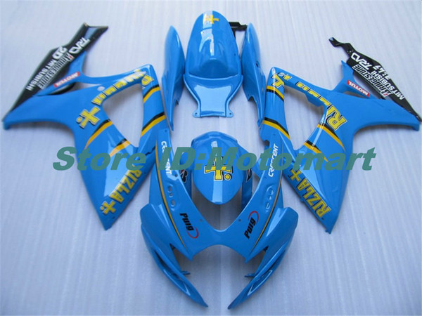 ABS Fairing set for SUZUKI GSXR600 750 2006 2007 GSXR 600 GSXR 750 K6 06 07 blue black Fariring gs kit+7 gifts Sp168