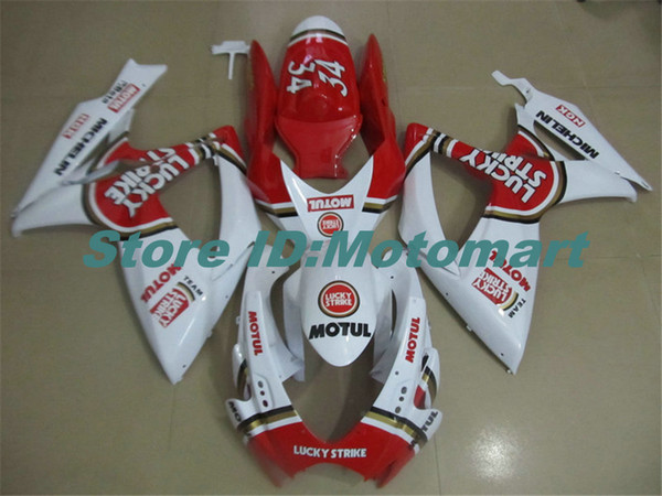 ABS Fairing set for SUZUKI GSXR600 750 2006 2007 GSXR 600 GSXR 750 K6 06 07 red white Fairing gs kit+7 gifts Sp151