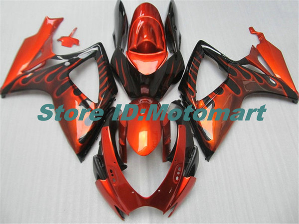 ABS Fairing set for SUZUKI GSXR600 750 2006 2007 GSXR 600 GSXR 750 K6 06 07 orange black Fairing gs kit+7 gifts Sp155