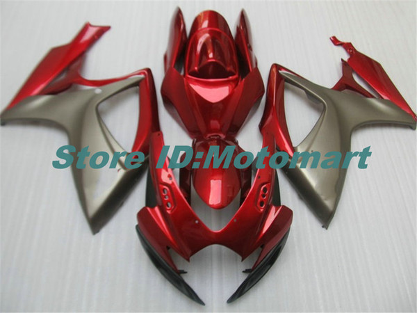 ABS Fairing set for SUZUKI GSXR600 750 2006 2007 GSXR 600 GSXR 750 K6 06 07 red silver Fariring gs kit+7 gifts Sp169