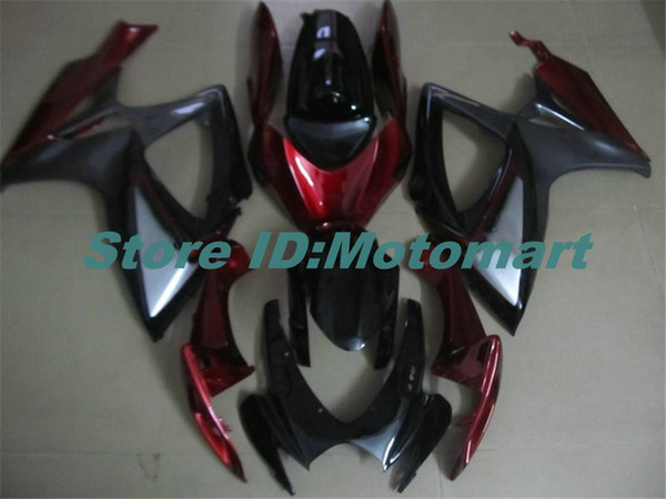 ABS Fairing set for SUZUKI GSXR600 750 2006 2007 GSXR 600 GSXR 750 K6 06 07 red black Fairing gs kit+7 gifts Sp164