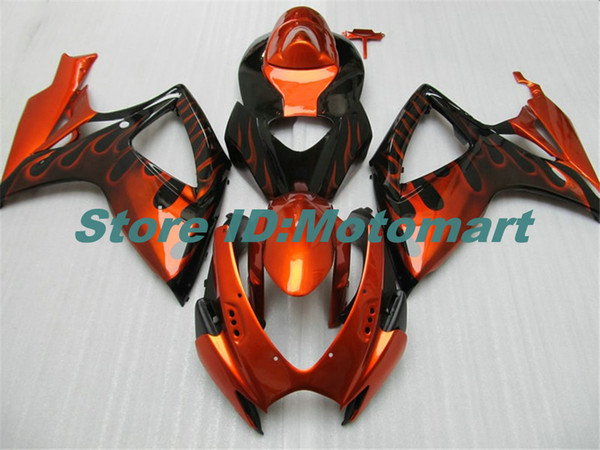 ABS Fairing set for SUZUKI GSXR600 750 2006 2007 GSXR 600 GSXR 750 K6 06 07 orange black Fairing gs kit+7 gifts Sp153