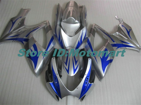 ABS Fairing set for SUZUKI GSXR600 750 2006 2007 GSXR 600 GSXR 750 K6 06 07 blue silver Fairing gs kit+7 gifts Sp146