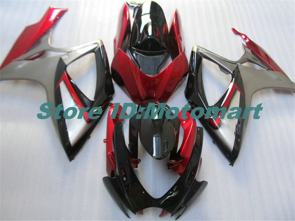 ABS Fairing set for SUZUKI GSXR600 750 2006 2007 GSXR 600 GSXR 750 K6 06 07 red black Fairing gs kit+7 gifts Sp139