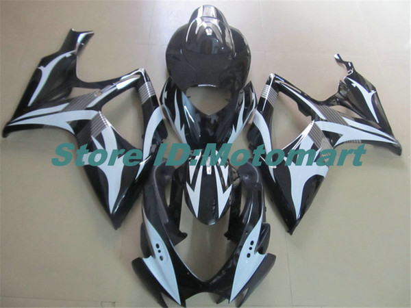 ABS Fairing set for SUZUKI GSXR600 750 2006 2007 GSXR 600 GSXR 750 K6 06 07 white black Fairing gs kit+7 gifts Sp126