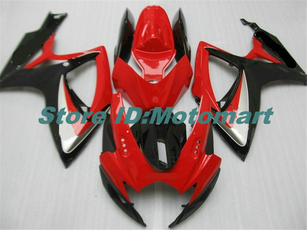 ABS Fairing set for SUZUKI GSXR600 750 2006 2007 GSXR 600 GSXR 750 K6 06 07 red black Fairing gs kit+7 gifts Sp120