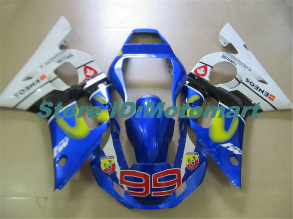 Motorcycle Fairing kit for YAMAHA YZFR6 98 99 00 01 02 YZF R6 1998 2002 YZF600 blue yellow Fairings set+gifts YG29