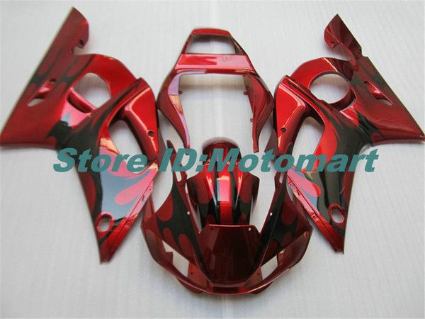 Motorcycle Fairing kit for YAMAHA YZFR6 98 99 00 01 02 YZF R6 1998 2002 YZF600 red Fairings set+gifts YG31