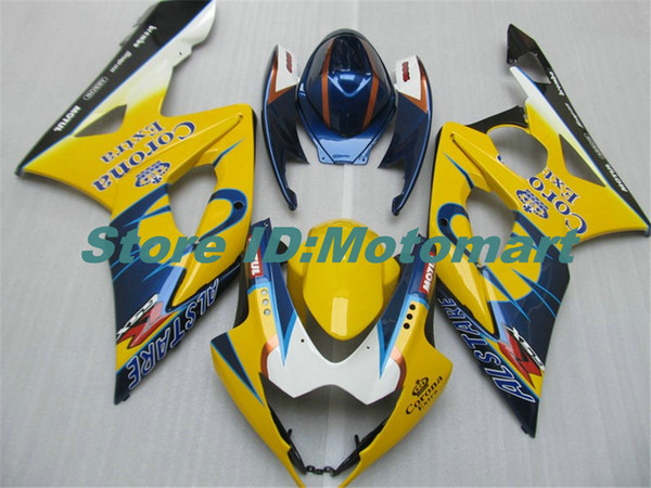 Injection Mold Fairing kit for SUZUKI GSXR1000 2005 2006 GSX R1000 GSXR 1000 K5 05 06 Fairings Set+gifts blue yellow SG93