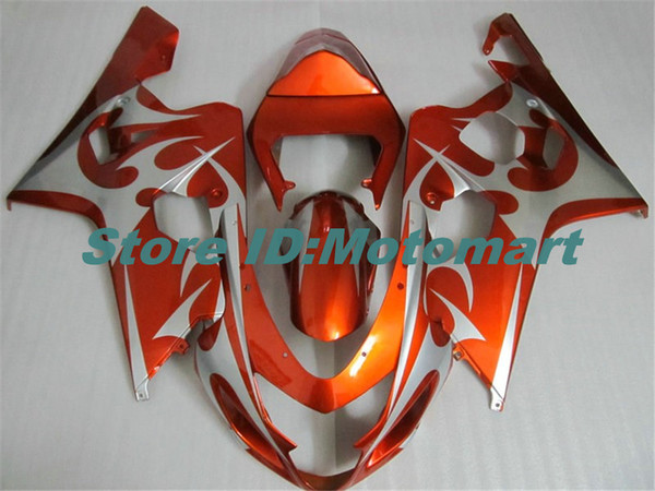 Motorcycle Fairing kit for SUZUKI GSXR600 750 K4 04 05 GSXR 600 GSXR 750 2004 2005 orange white Fairings set SF103