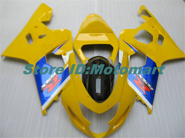 Motorcycle Fairing kit for SUZUKI GSXR600 750 K4 04 05 GSXR 600 GSXR 750 2004 2005 yellow blue Fairings set SF119