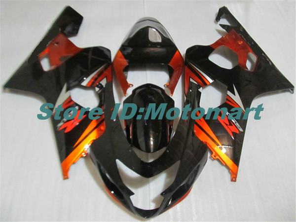 Motorcycle Fairing kit for SUZUKI GSXR600 750 K4 04 05 GSXR 600 GSXR 750 2004 2005 orange black Fairings set SF95