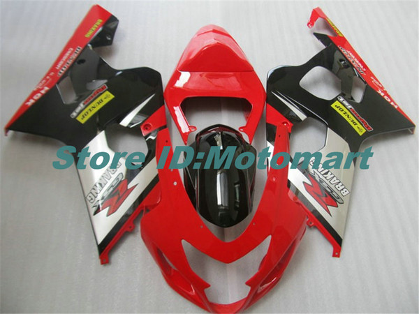 Motorcycle Fairing kit for SUZUKI GSXR600 750 K4 04 05 GSXR 600 GSXR 750 2004 2005 red black Fairings set SF109