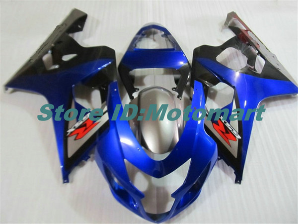 Motorcycle Fairing kit for SUZUKI GSXR600 750 K4 04 05 GSXR 600 GSXR 750 2004 2005 blue black Fairings set SF107