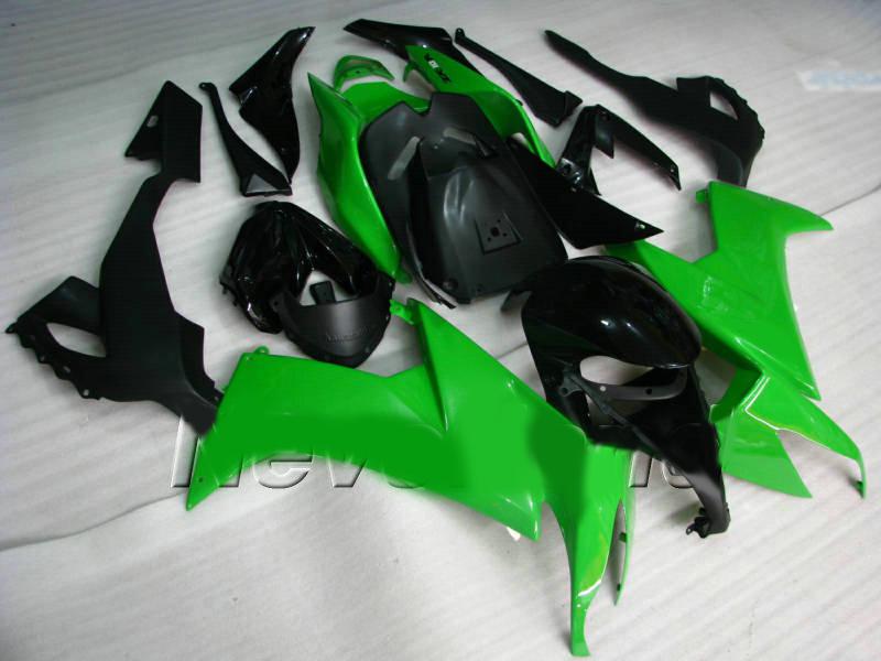 Motorcycle Fairing kit for KAWASAKI Ninja ZX10R 08 09 10 ZX-10R ZX 10R 2008 2009 2010 Green black Fairings set