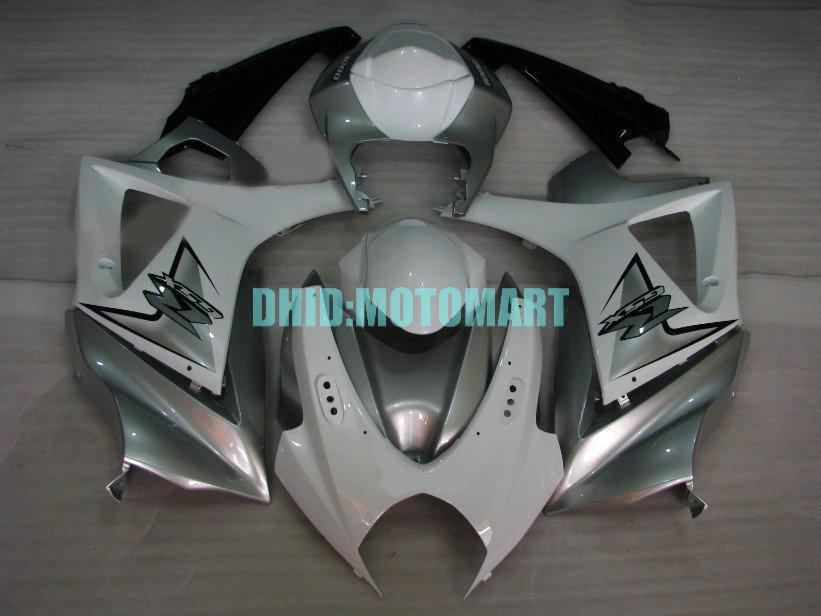 Motorcycle Fairing kit for SUZUKI GSXR1000 2007 2008 GSX-R1000 GSX R1000 GSXR 1000 K7 07 08 ABS silver Fairings kit+7gifts Sh24