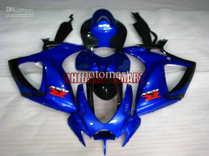 Motorcycle Fairing set for SUZUKI GSXR600 750 2006 2007 GSXR 600 GSXR 750 K6 06 07 blue gloss black Fairings kit+7gifts Sp27