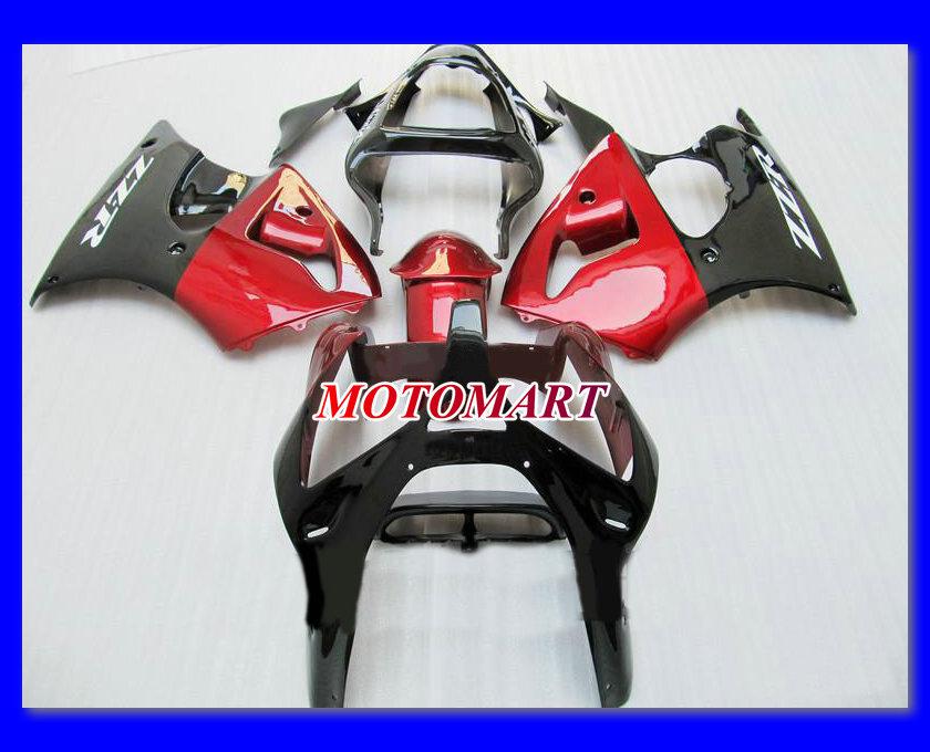 Hot red gloss black Fairing kit for KAWASAKI Ninja ZZR600 05 06 07 08 ZZR-600 2005 2008 ZZR 600 Fairings set