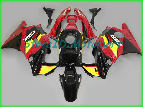 Motorcycle Fairing kit for HONDA CBR600F2 91 92 93 94 CBR 600 F2 1991 1994 ABS Red flames black Fairings set+gifts HF48