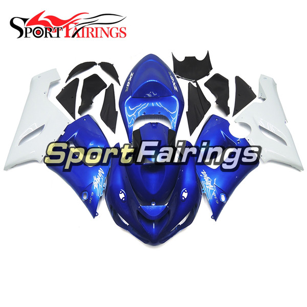 Injection Complete Fairing Kit For Kawasaki ZX6R ZX-6R Year 05 06 2005 - 2006 Sportbike ABS Motorcycle Fairing Kit Bodywork Blue White