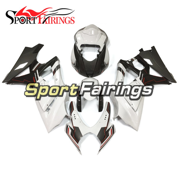 Complete Injection Gloss White Black Fairings For Suzuki GSXR1000 GSX-R1000 K7 07 08 2007 2008 Sportbike ABS Motorcycle Body Frames