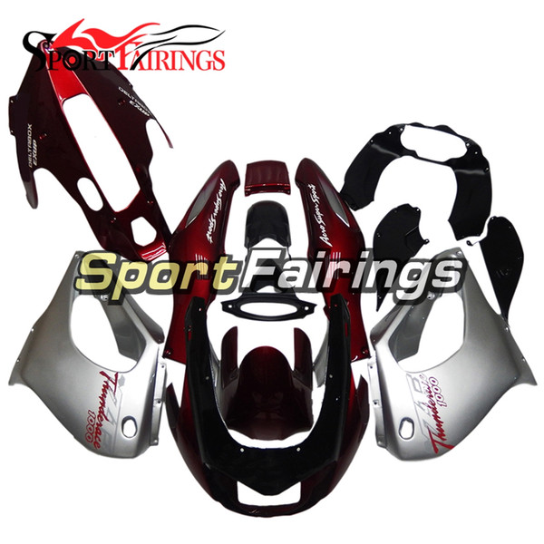 Dark Red Silver Complete Motorcycles Fairings For Yamaha YZF1000R Thunderace 1997 - 2007 05 06 01 02 ABS Plastic Motorcycle Body Kit Cover