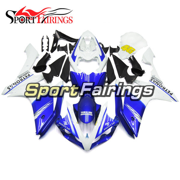 ABS Plastics Injection Full Fairing Kit For Yamaha YZF1000 R1 Year 2007 - 2008 07 08 Motorcycle Body Kit Gloss Blue White 100% Fit Cowling