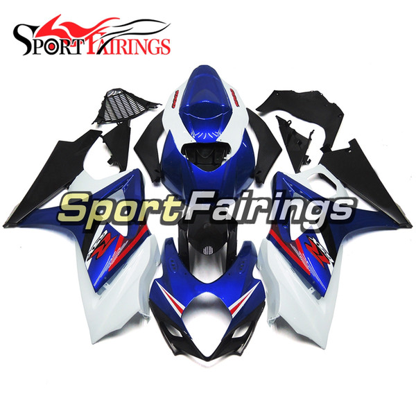 Complete Injection White Blue Red Decals Fairings For Suzuki GSXR1000 GSX-R1000 K7 07 08 2007 2008 Sportbike ABS Motorcycle Cowlings