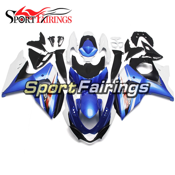 Complete Gloss Pearl Blue White Covers For Suzuki GSXR1000 GSX-R1000 K9 09 10 11 12 - 2016 Sportbike ABS Motorcycle Injection Panel Cowlings