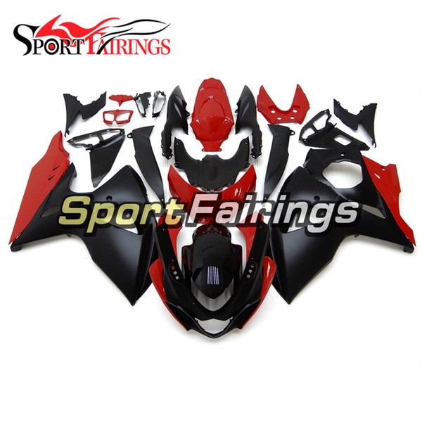 Complete Matte Black Pearl Red Fairings For Suzuki GSXR1000 GSX-R1000 K9 09 10 11 12 - 2016 Sportbike ABS Motorcycle Injection Bodywork