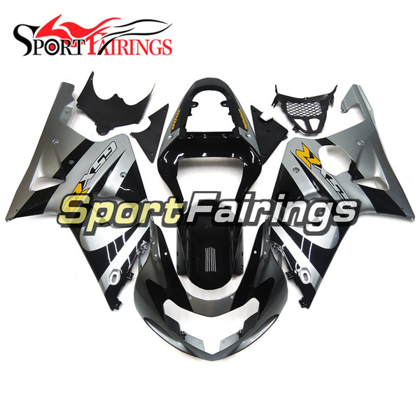 Complete Injection Fairings For Suzuki GSXR1000 GSX-R1000 K1 K2 2000 2001 2002 Sportbike ABS Motorcycle Fairing Kit Gloss Black Sliver Hulls