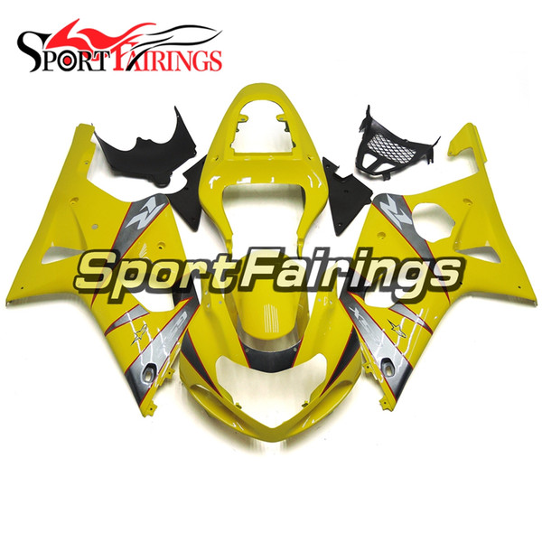 Full Gloss Yellow Sliver Injection Fairings For Suzuki GSXR1000 GSX-R1000 K1 K2 2000 2001 2002 Sportbike ABS Motorcycle Cowlings Bodywork