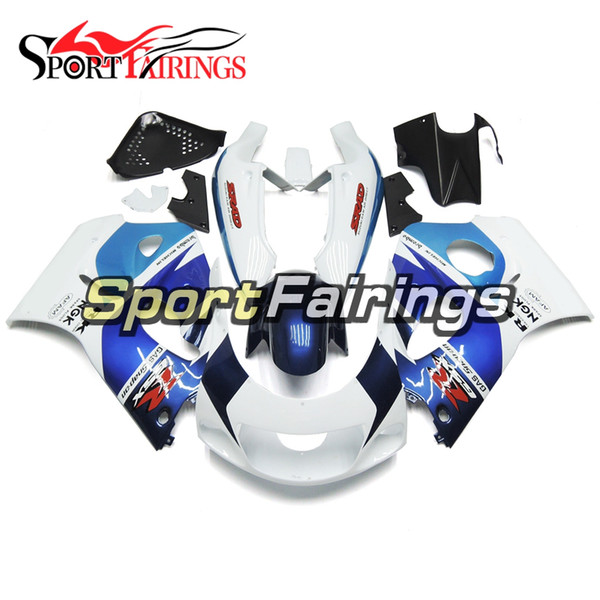 Complete Fairings For Suzuki GSXR600-750 Year 1996 1997 1998 1999 Sportbike ABS Plastics Fairing Kit Injection Gloss White Dark Blue New