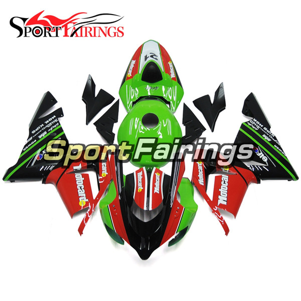 New NINJA ZX10R 04 05 Full Motorcycles Fairing Kit For Kawasaki Ninja ZX10R 2004 2005 ZX-10R ABS Plastics ZX-10R Green Red Black Body Kit