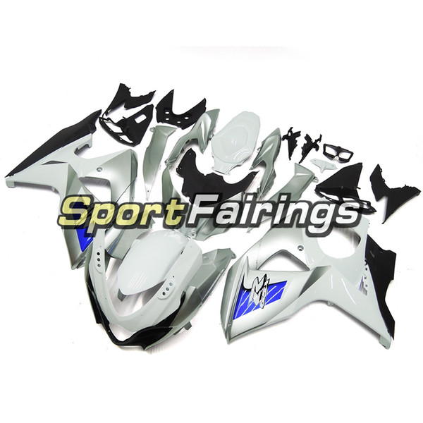 Full Fairings For Suzuki GSXR1000 GSX-R1000 K9 09 10 11 12 - 2016 Sportbike ABS Motorcycle Injection White Sliver Blue Decals Body Frames