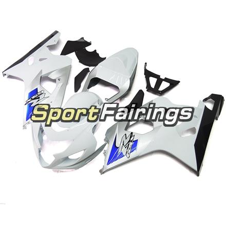 Complete Gloss White Sliver Fairings For Suzuki GSXR600-750 Year 04 05 2004 2005 K4 Sportbike ABS Plastics Fairing Kit Injection Hulls