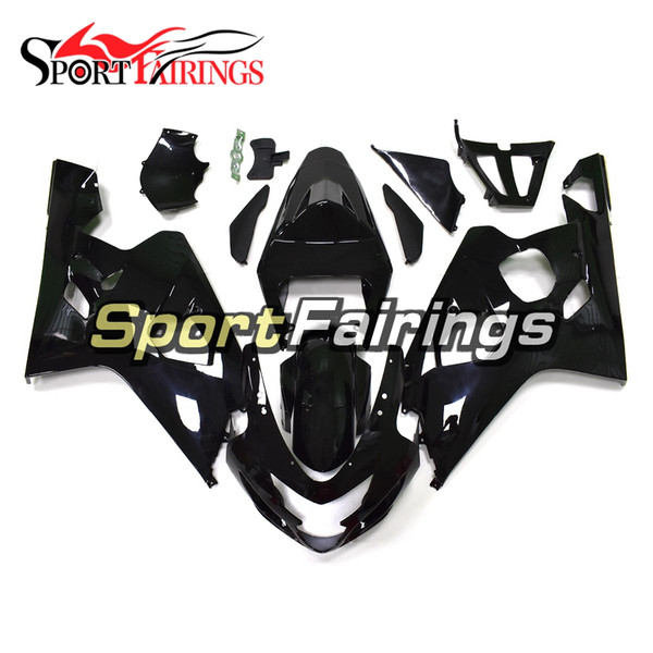 Complete Shinny Black Fairings For Suzuki GSXR600-750 Year 04 05 2004 2005 K4 Sportbike ABS Plastics Fairing Kit Injection Hulls