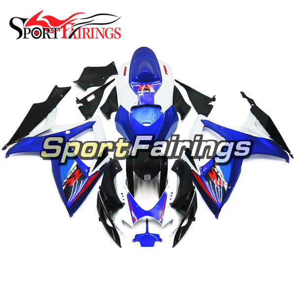 Complete Blue White Red Decals Fairings For Suzuki GSXR600-750 Year 2006 2007 06 07 K7 Sportbike ABS Plastics Fairing Kit Injection Cowlings