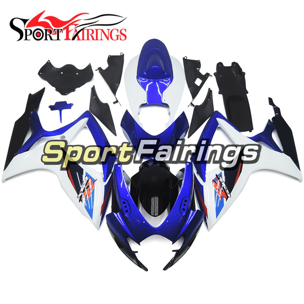 Complete Fairings For Suzuki GSXR600-750 Year 2006 2007 06 07 K7 Sportbike ABS Plastics Injection White Blue Black Bodywork