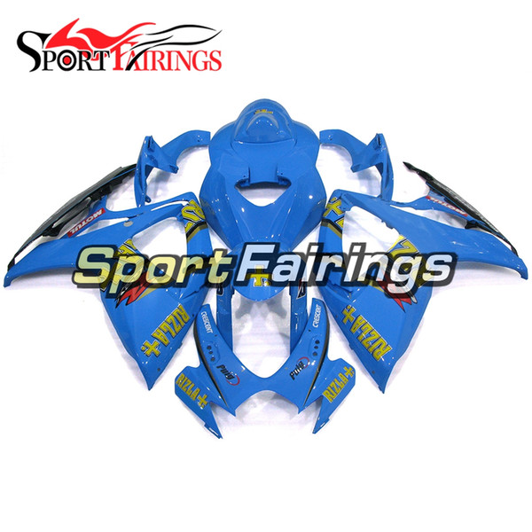 Complete Rizla Blue Fairings For Suzuki GSXR600-750 Year 2006 2007 06 07 K7 Sportbike ABS Plastics Injection Cowlings