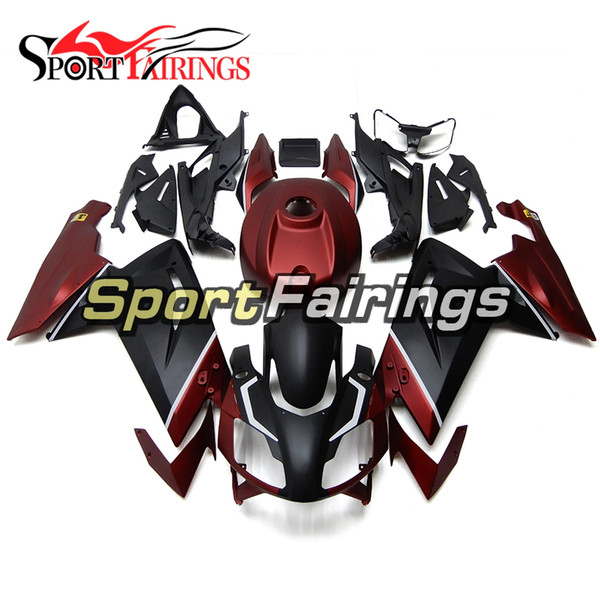 Complete Matte Black Dark Red Injection Fairings For Aprilia RS4 125 2006 - 2011 Full ABS Plastic Motorcycle Fairing Kit Bodywork New