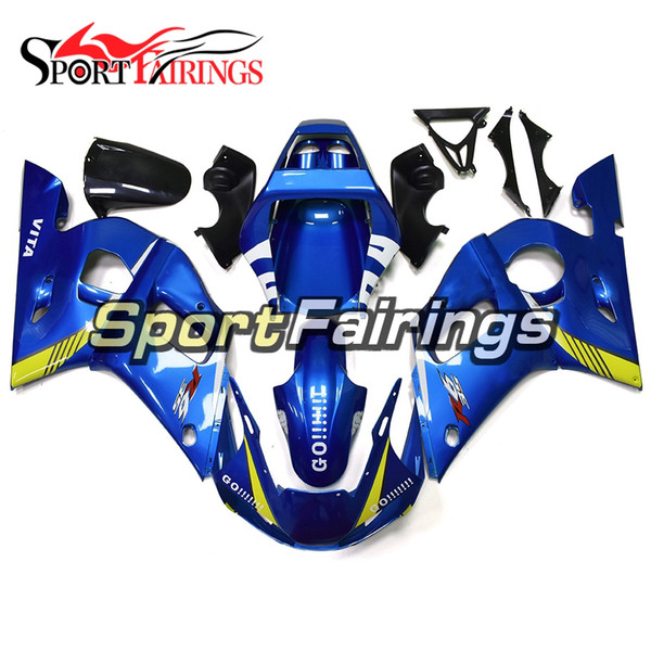 Blue Yellow Fairings For Yamaha YZF600 R6 YZF-R6 1998 1999 2000 2001 2002 Injection ABS Plastics Motorcycle Full Fairing Kit Cowlings NEW