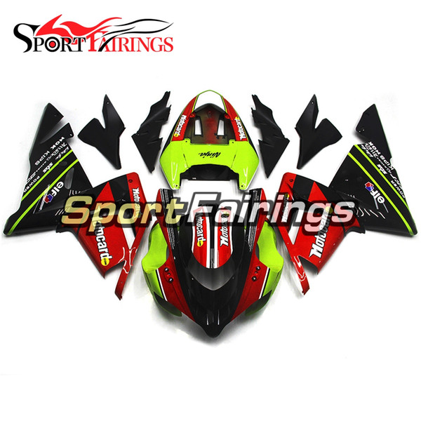 Free Gifts ZX-10R NINJA ZX10R 04 05 Motorcycles Full Fairing Kit For Kawasaki ZX10R 2004 2005 ABS Plastic Red Green Black Fairing Kit