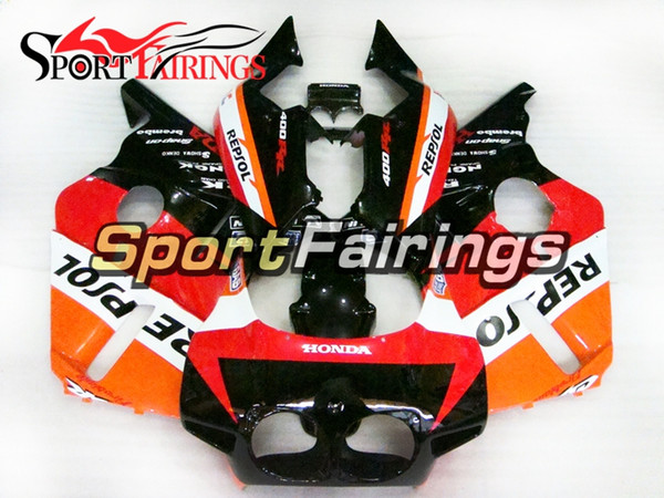 Customize Complete Motorcycle Fairings For Honda CBR400RR NC23 87 88 89 Year 1987 1988 1989 Plastics ABS Body Kits Black Red Orange Cowling